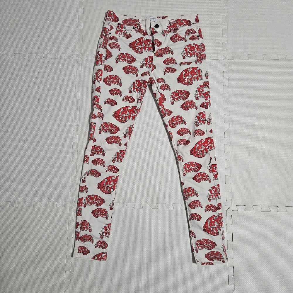 J.W. Anderson X Topshop Red and White Turtle Patterned Fabric